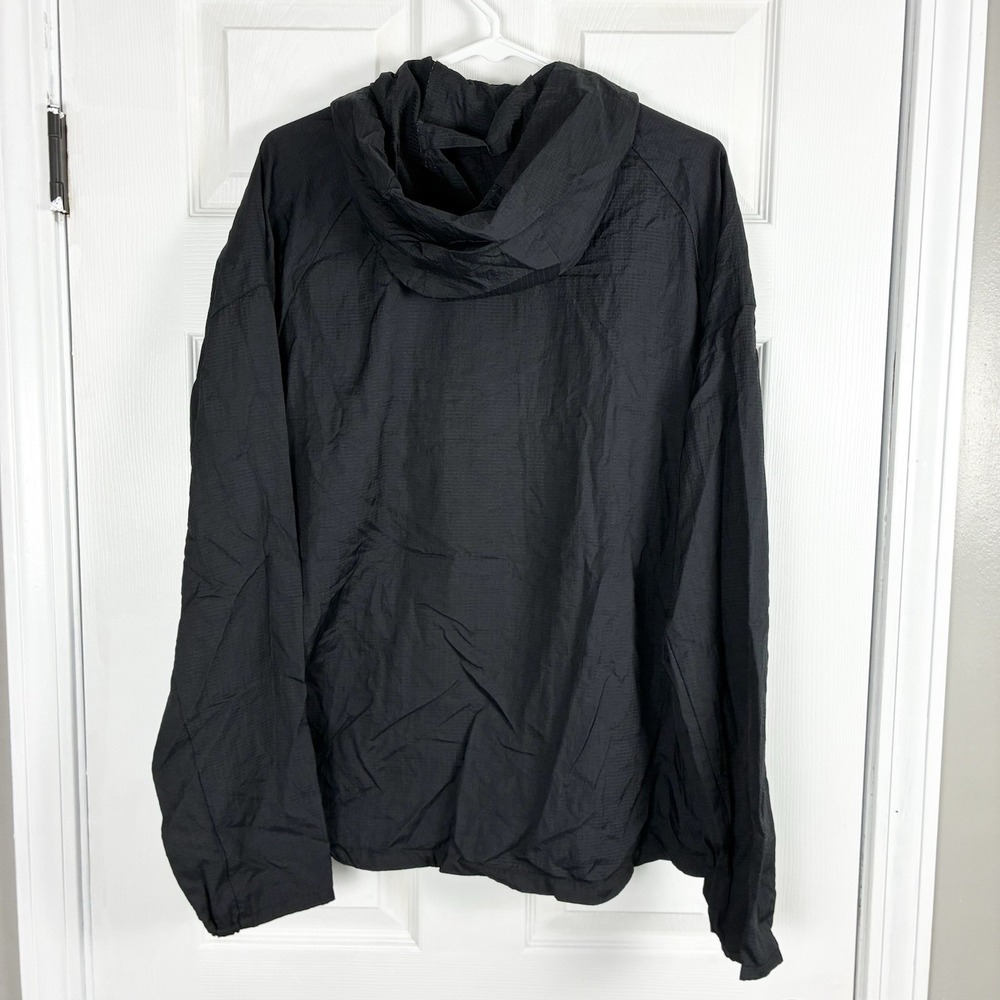 Nike Running Lightweight Packable Hooded Full Zip Black Jacket Mens Large - Picture 3 of 4